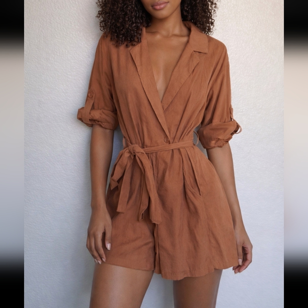 Fashion Nova Brown Jumpsuit